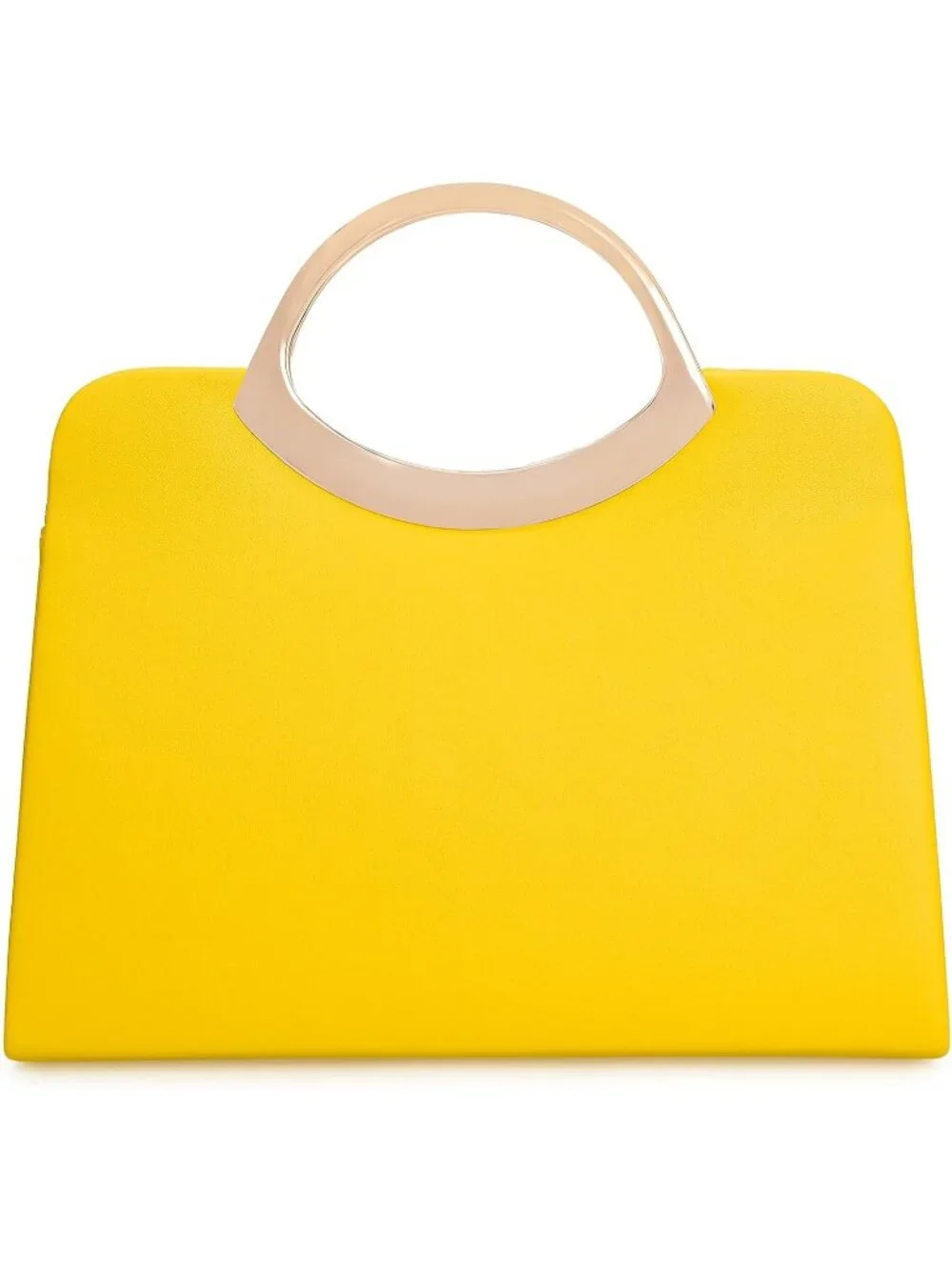 👜Women's Yellow Small Dressy Handbag Evening Bag Circle Handle Elegant Purse
